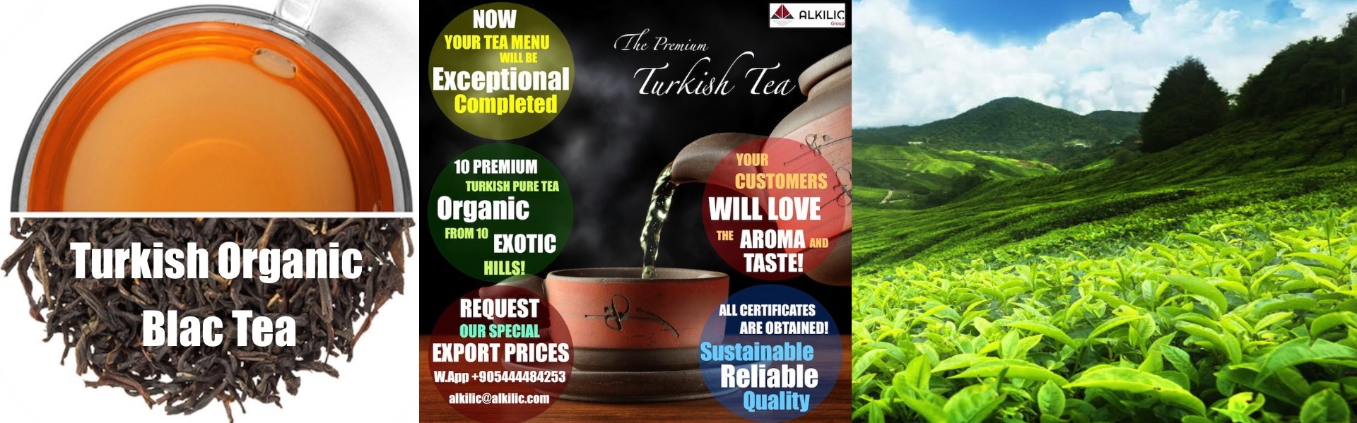 Delicious Organic Black Tea collected from the tea fields of Rize carefully and with hygiene rules, and is ready to be served in Europe for you.